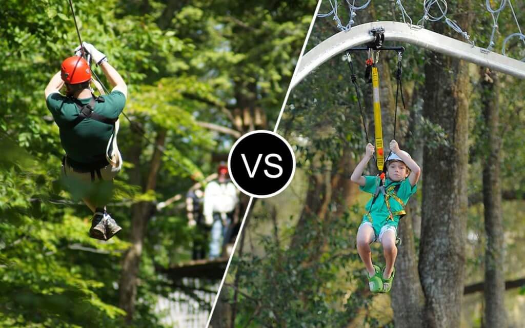 Zip Line vs. Zip Ride